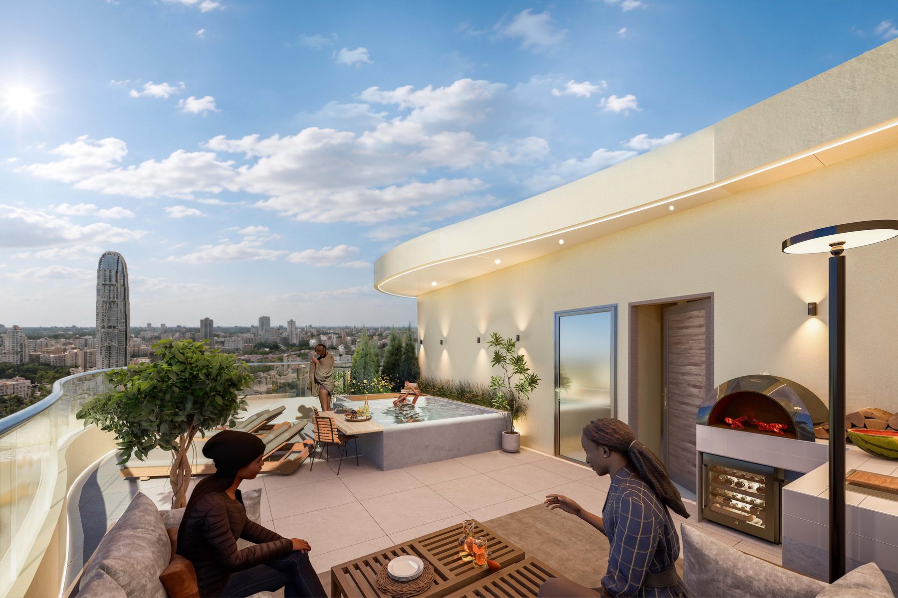Terrasse privée du penthouse